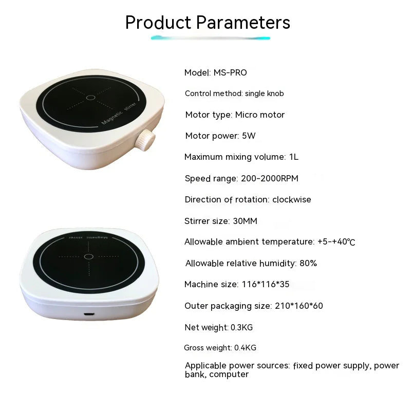 Compact Magnetic Stirrer for Laboratory Use